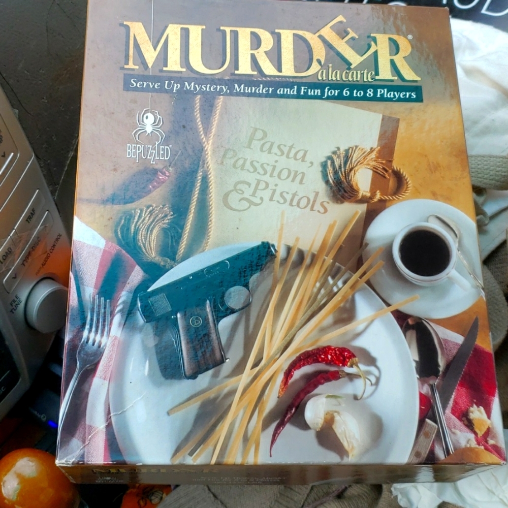 Vintage Murder Mystery Dinner Party Pasta Passion & Pistols (Bepuzzled)Complete
